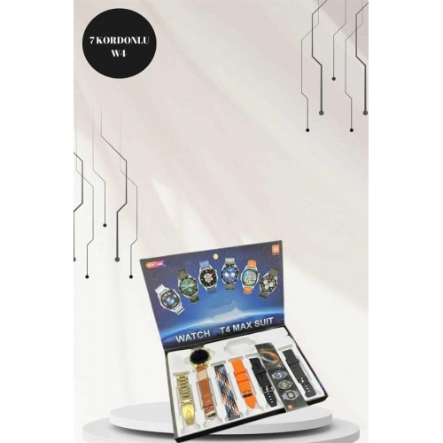 Powerbank Bluetooth Kulaklık Ve Akıllı Saat 7 Kordonlu Metal Kordon Plastik Kordon