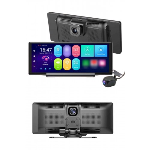 Android ve İOS Uyumlu Ön Arka Çift Kameralı Araç Ekranı Dokunmatik CarPlay Android ve İOS Uyumlu Ön Arka Çift Kameralı Araç Ekranı Dokunmatik CarPlay