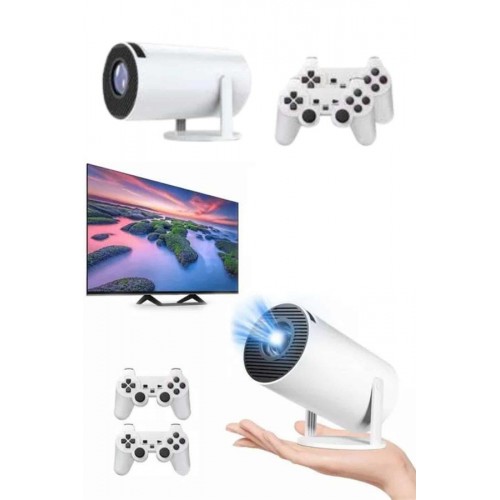 Projeksiyon Cihazı Video Oyun Konsolu Projektör Taşınabilir Ayaklı Çift Kollu 4K Çözünürlüklü Projeksiyon Cihazı Video Oyun Konsolu Projektör Taşınabilir Ayaklı Çift Kollu 4K Çözünürlüklü