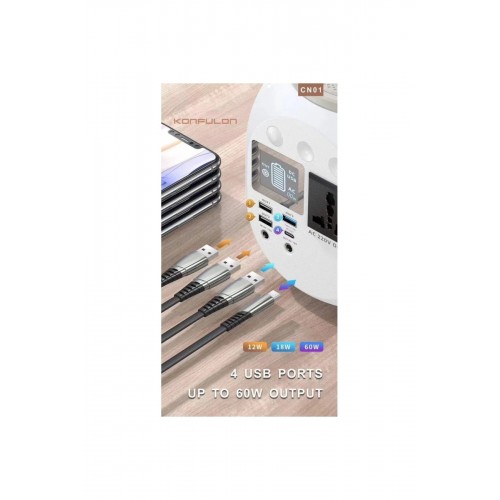 CN01 Powerbank 45.000 mAh Kamp Şarj PD - Beyaz-(5796)