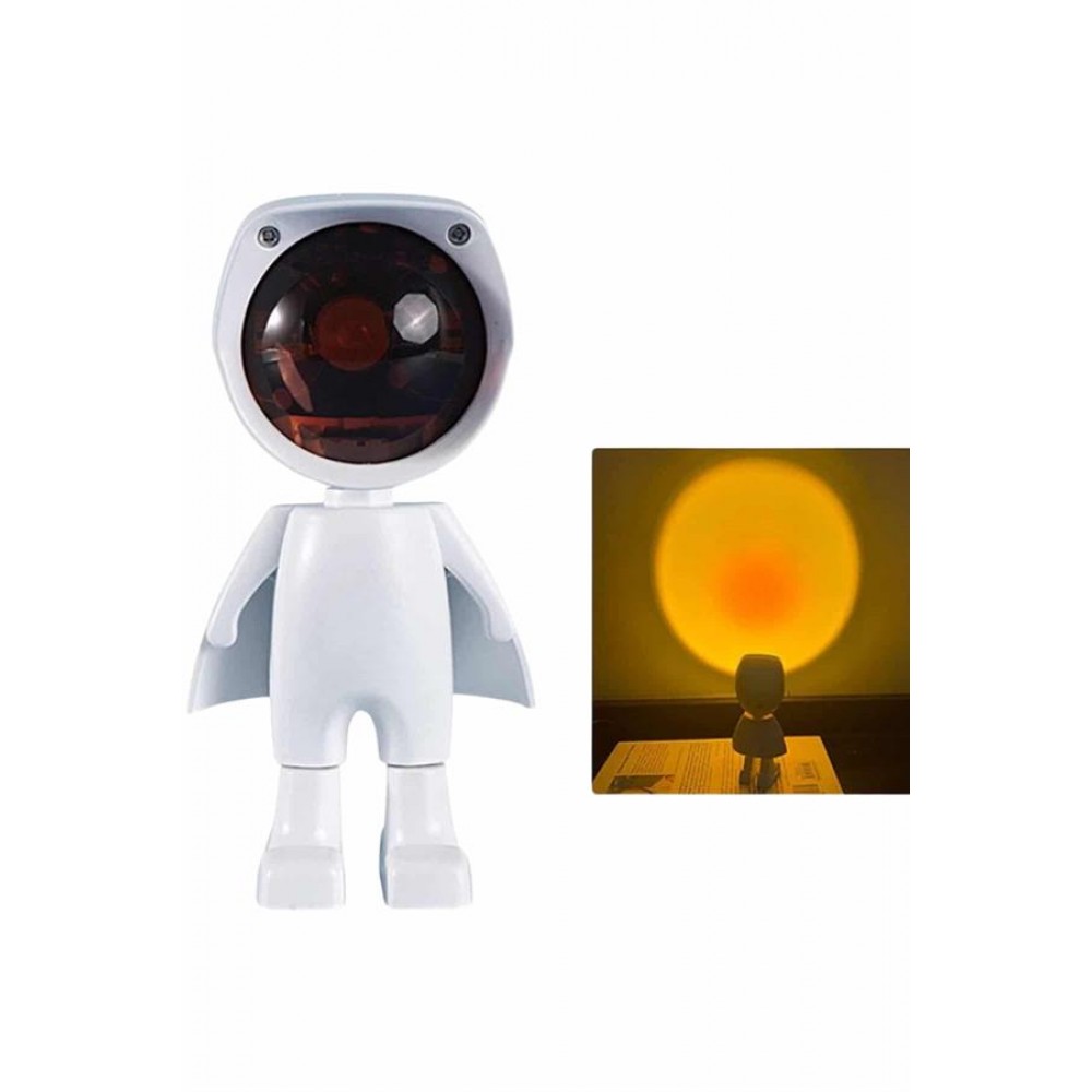 Projeksiyon Güneş Lambası Astronot Gün Batımı Projektör LED Işıklı