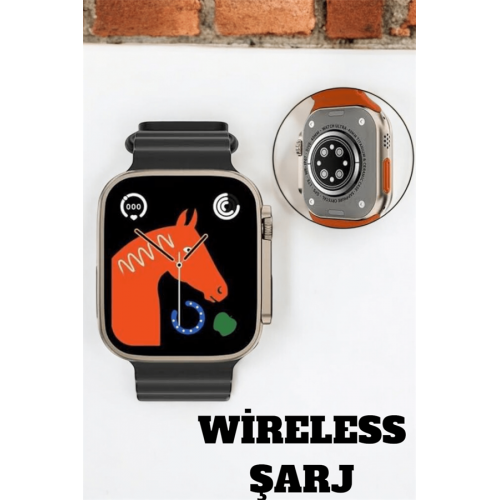 Uyku ve Nabız Takipli Wireless Şarjlı Akıllı Saat Android ve iOS Uyumlu