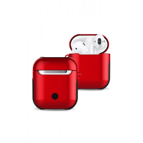 Airpods 2 (2.nesil) 3in1 Kılıf - Kırmızı-(5796)