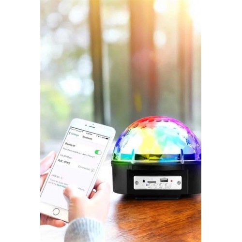 Bluetooth ve Uzaktan Kumandalı Çok Renkli Masaüstü Disko Topu Bluetooth ve Uzaktan Kumandalı Çok Renkli Masaüstü Disko Topu