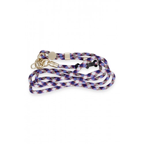 JE Desenli Boyun Askısı - Mavi-(5796)