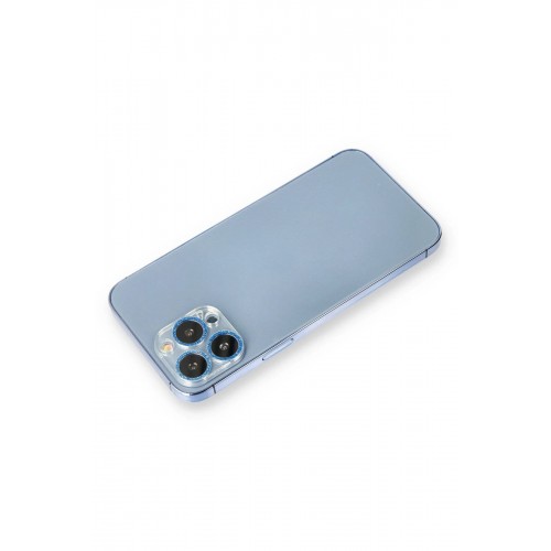 iPhone 12 Pro Shine Kamera Lens Koruma Cam - Mavi-(5796)