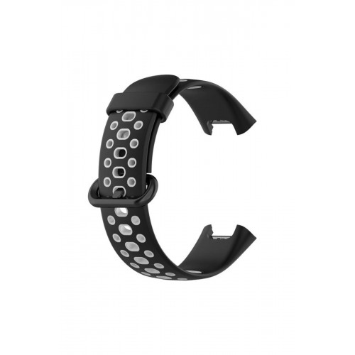 Xiaomi Redmi Watch 2 Spor Delikli Kordon - Siyah-Gri-(5796)