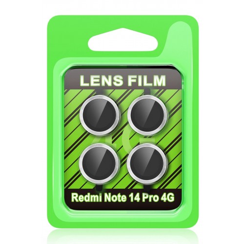 Xiaomi Redmi Note 14 Pro 4G Raze Metal Kamera Lens - Gümüş-(5796)