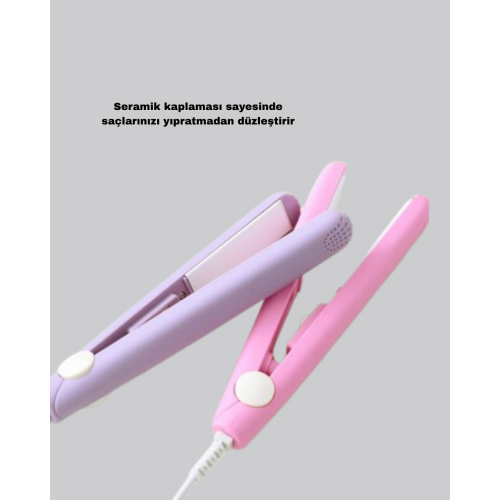 Seyahat Tipi Mini Saç Düzleştirici – Seramik Kaplama Hızlı Isınma Kompakt Tasarım