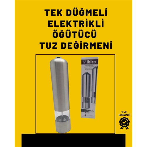Pil İle Çalışan Elektrikli Baharat Öğütme Cihazı Ergonomik Şeffaf Gövde