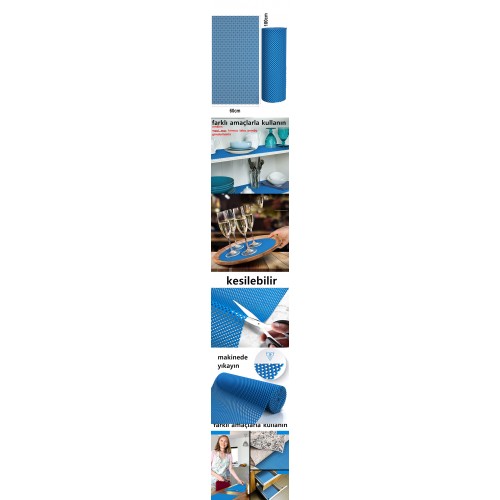 Turk Kaydırmaz Rulo Mat Halı Çekmece Sofra Dolap Kaydırmazı 60x100cm