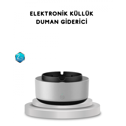 Sigara Dumanı ve Koku Giderici Hava Temizleyici Küllük – 2 Katmanlı Filtreli USB Şarjlı