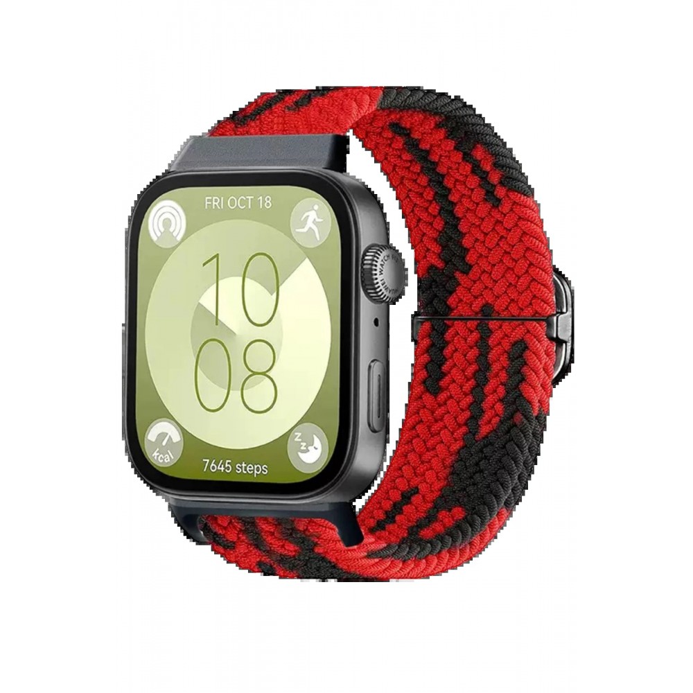 Huawei Fit 4 Star Kordon - Kırmızı-Siyah-(5796)
