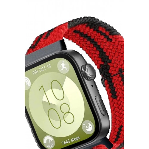 Huawei Fit 4 Star Kordon - Kırmızı-Siyah-(5796)