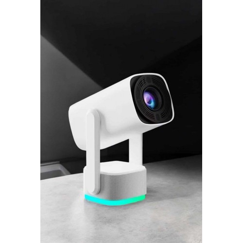 Şarjlı Projeksiyon Oyun Sinema Projektörü 4K HD Görüntü Kaliteli