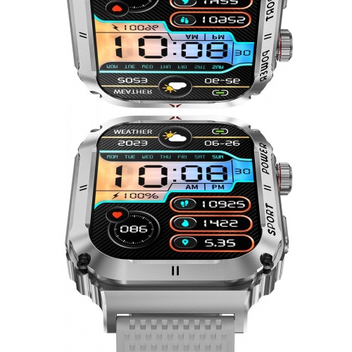 OD3 2.1 inç IPS Ekran IP68 Su Geçirmez Konuşma ve NFC Özellikli Akıllı Saat - Gümüş-(5796)