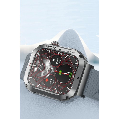 OD3 2.1 inç IPS Ekran IP68 Su Geçirmez Konuşma ve NFC Özellikli Akıllı Saat - Gümüş-(5796)