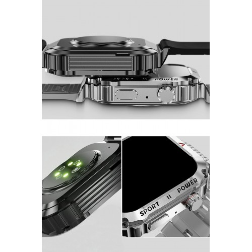 OD3 2.1 inç IPS Ekran IP68 Su Geçirmez Konuşma ve NFC Özellikli Akıllı Saat - Gümüş-(5796)