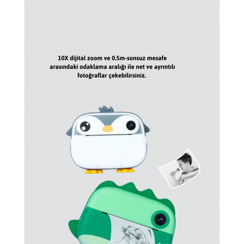 Anında Baskı Özellikli GCH62 Çift Lensli Dijital Kamera