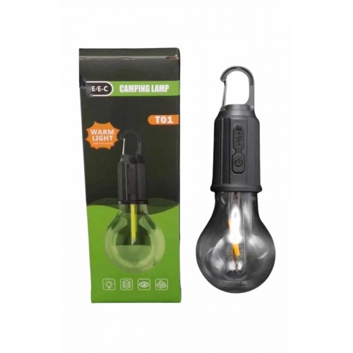 Şarjlı Dekoratif Kamp Lambası Askılı Ampul Led Işık Type-C Girişli Şarjlı Dekoratif Kamp Lambası Askılı Ampul Led Işık Type-C Girişli
