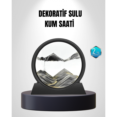 Zarif Cam Kum Saati – Ofis Ev ve Raf Dekoru için Estetik Tasarım