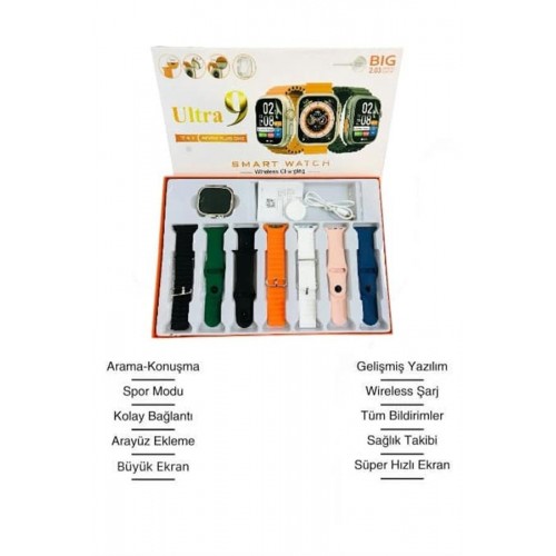 Akıllı Saat Bluetooth Bağlantılı 2.09 İnç HD Ekran ve Çok Yönlü Sağlık Takibi