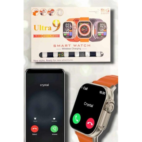 Akıllı Saat Bluetooth Bağlantılı 2.09 İnç HD Ekran ve Çok Yönlü Sağlık Takibi