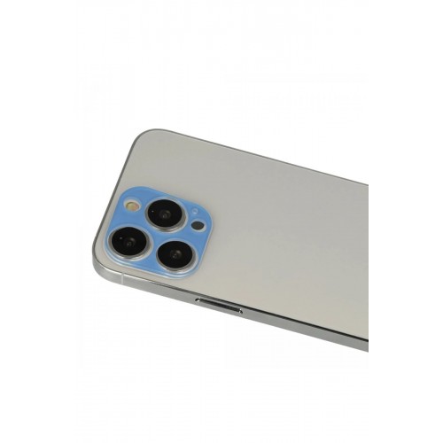 iPhone 13 Pro Max Rainbow Kamera Lens Koruma Cam - Mavi-(5796)