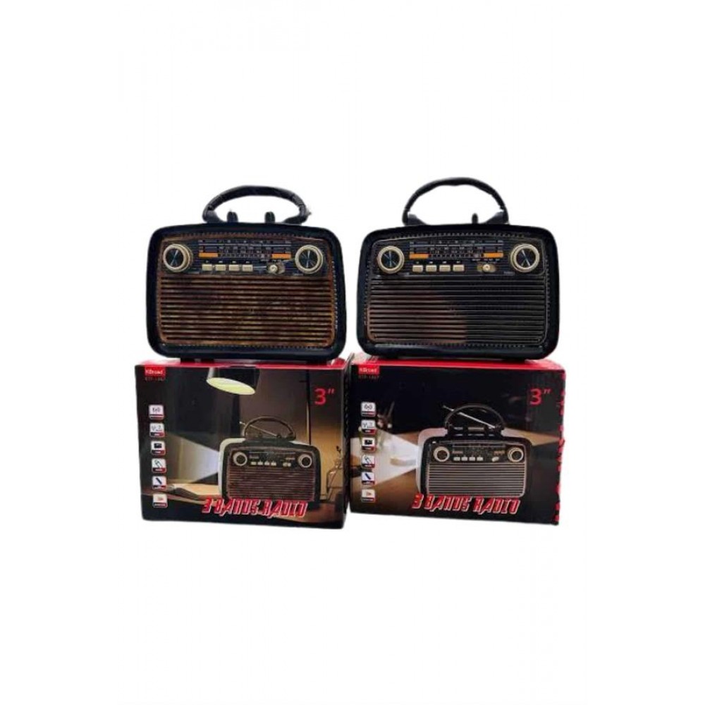 Eskitme Nostalji Tasarımlı Bluetoothlu Nostalji Radyo Ahşap Nostaljik Görünümlü