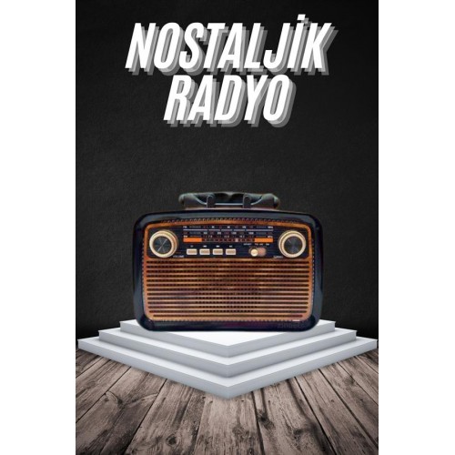 Eskitme Nostalji Tasarımlı Bluetoothlu Nostalji Radyo Ahşap Nostaljik Görünümlü