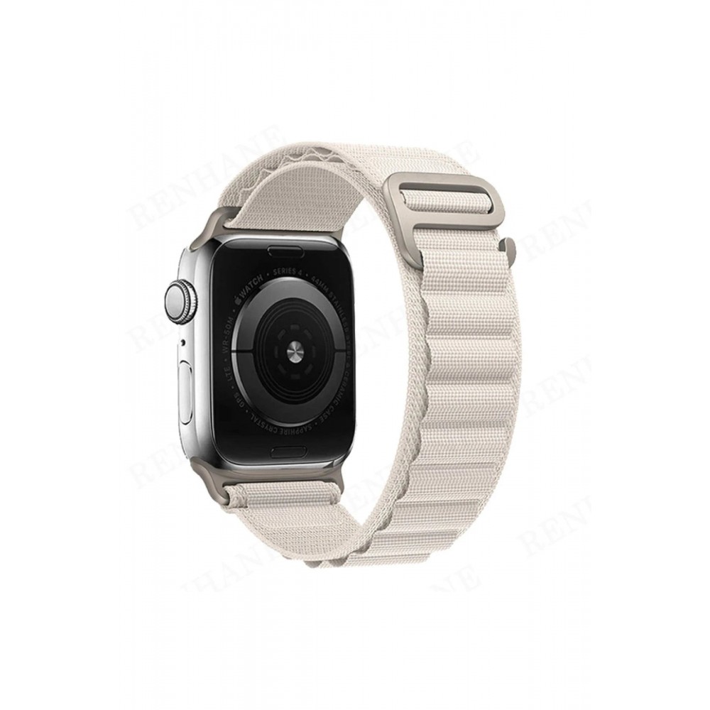 Apple Watch 38mm Mountain Kordon - Beyaz-(5796)