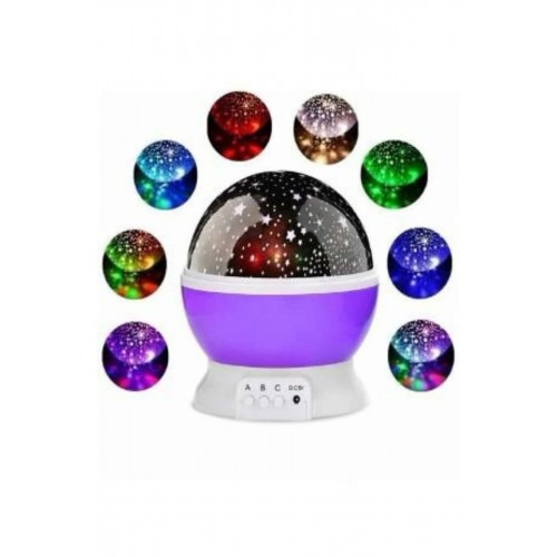 Yıldız Görünümlü Gece Lambası Renkli Masa Lambası Gökyüzü Projeksiyon
