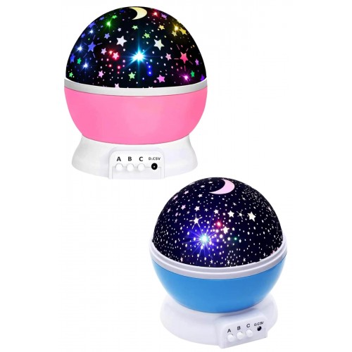 Yıldız Görünümlü Gece Lambası Renkli Masa Lambası Gökyüzü Projeksiyon