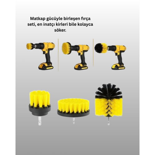 Banyo ve Mutfak İçin Matkap Ucu Temizlik Fırçası 3’lü Set Banyo ve Mutfak İçin Matkap Ucu Temizlik Fırçası 3’lü Set