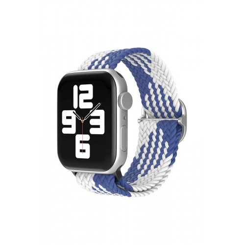 Apple Watch 38mm Star Kordon - Mavi-Beyaz-(5796)