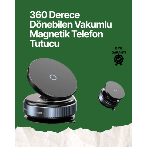 360° Ayarlanabilir Manyetik Araç Telefon Tutucu – Kompakt ve Pratik Tasarım