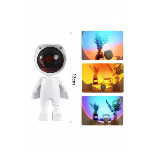 180 Derece Dönebilen Astronot Masa ve Gece Lambası Projektör 180 Derece Dönebilen Astronot Masa ve Gece Lambası Projektör