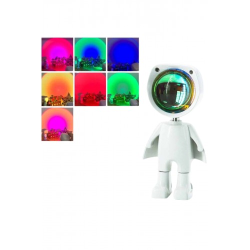 180 Derece Dönebilen Astronot Masa ve Gece Lambası Projektör 180 Derece Dönebilen Astronot Masa ve Gece Lambası Projektör