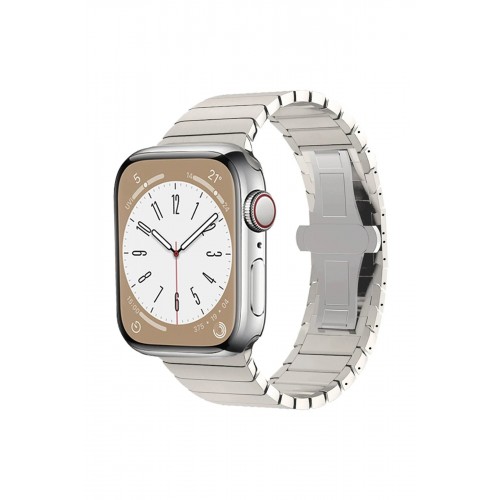 Apple Watch 38mm KR413 Fine Steel Kordon - Yıldız Işığı-(5796)
