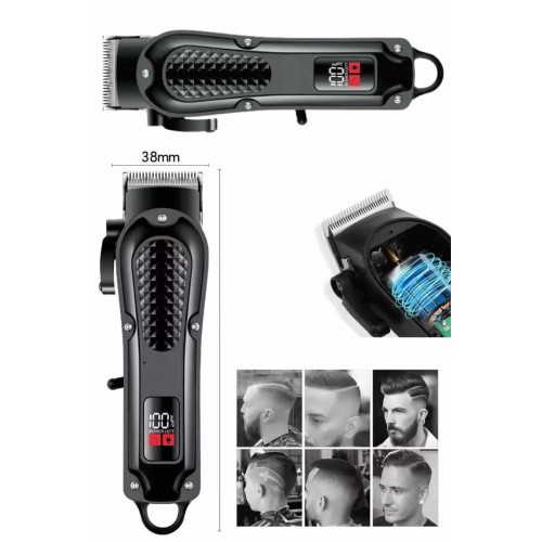 Dijital Profesyonel Kablosuz Saç Sakal Tıraş Makinası Sessiz Paslanmaz Çelik