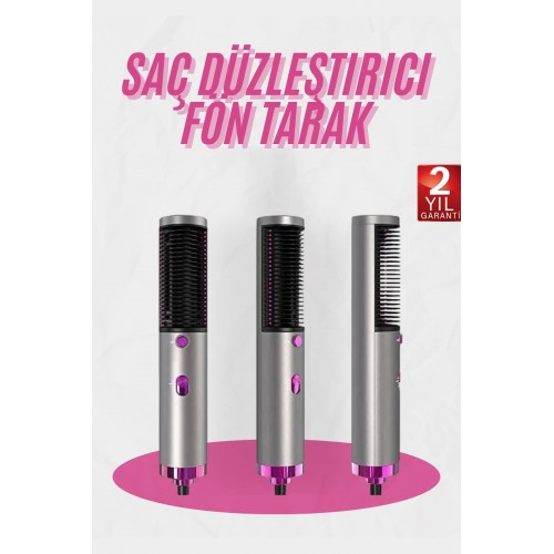 Fön Tarak Düzleştirici Seramik Kaplama Fön Makinesi Saç Kurutma