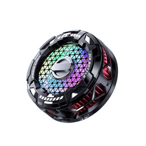 FS02 15W RGB Radyatör Telefon Soğutucu Fan - Siyah-(5796)