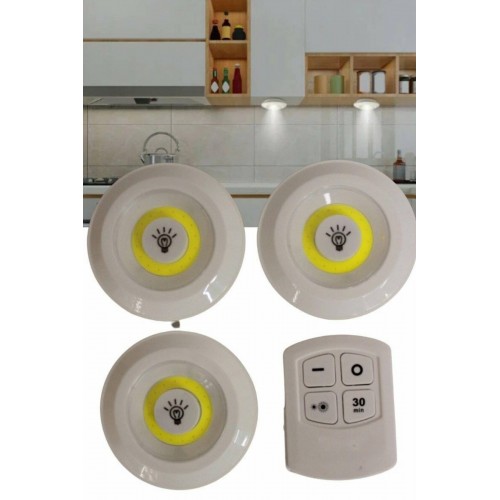 Kablosuz Pilli Işıldak  Masa Lambası Mutfak Tezgah Altı Banyo Dolabı Dolap İçi