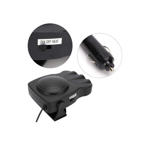 Ön Cam Buz Çözücü ve Fan | 12V Araç İçi Isıtıcı Full Havalandırmalı ABS Gövdeli