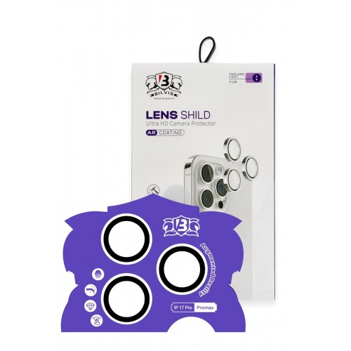Apple iPhone 17 Pro Max Bilvis Titan Kamera Lens - Gümüş-(5796)