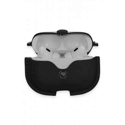 Airpods Pro 2 (2.nesil) Çanta Deri Kılıf - Siyah-(5796) Airpods Pro 2 (2.nesil) Çanta Deri Kılıf - Siyah-(5796)