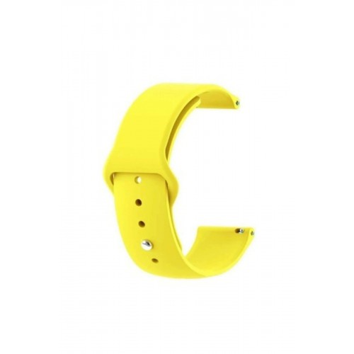 Huawei GT4 41mm 18mm Klasik Kordon - Sarı-(5796)