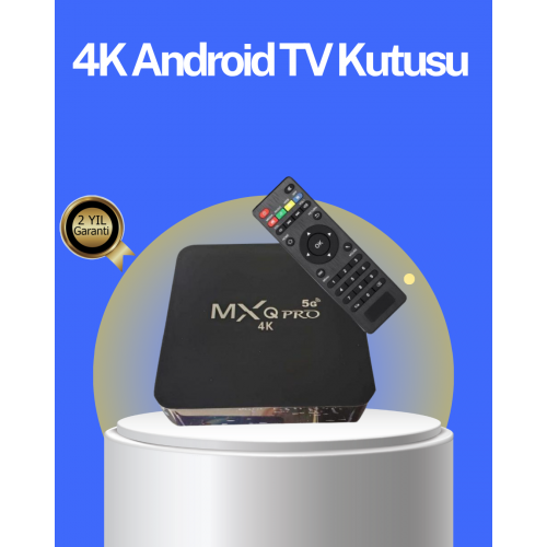 Akıllı Android TV Box – 4K Çözünürlük 2GB RAM 16GB Depolama Hızlı Wi-Fi