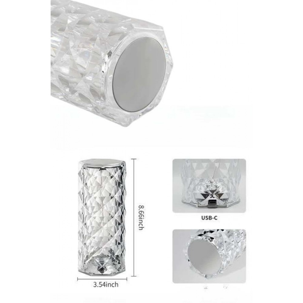 Yeni Nesil Modern Kristal Masa ve Gece Lambası Dokunmatik Renk Değiştirebilen
