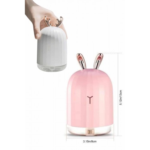 Aromaterapi Hava Nemlendirici Dekoratif USB Şarjlı Tavşan Nemlendirici